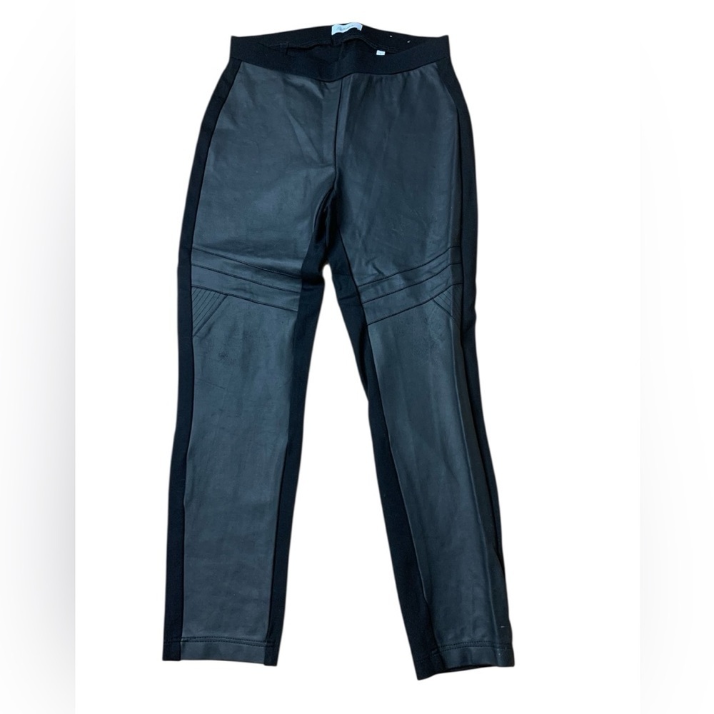 Reitmans Black Moto Faux Leather Front Leggings - Size 5